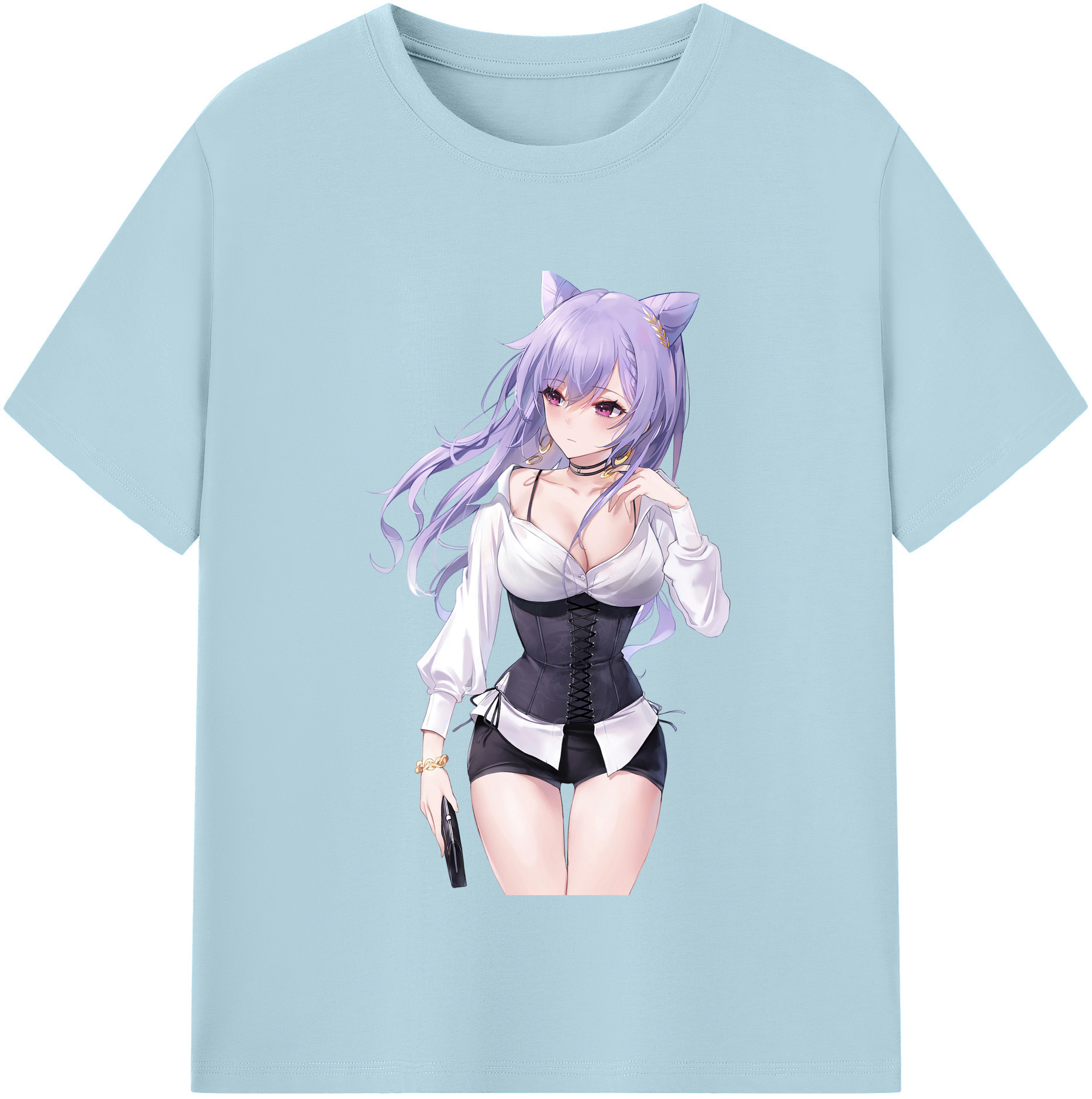げんし神 刻晴 こくせい genshin Kokusei 綿100％半袖Tシャツ（フロントプリント）